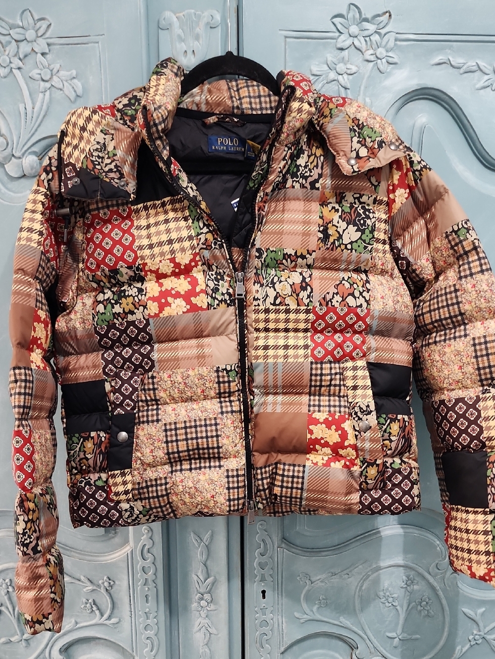 Polo by Ralph Lauren Patchwork Quilted Puffer Jacket NWT